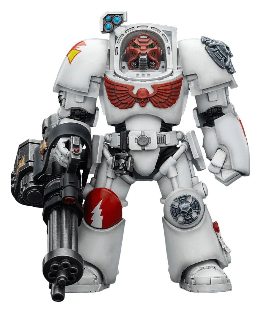 x_jt03202 Warhammer 40,000 Action Figure White Scars Terminator 3 with Power Fist and Assault Cannon 14 cm - immagine 1