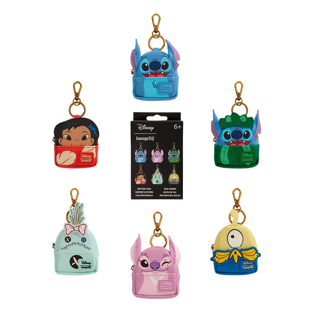 x_lf-wdbc0019ea Disney Lilo & Stitch by Loungefly Bag Charm Mystery Box Display (15) - immagine 1