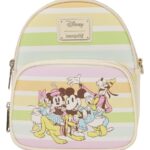 Disney by Loungefly Crossbody Bag Mickey and Friends Rainbow Stribes