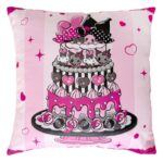 Sanrio Pink Black Party Series Pillow Kuromi & My Melody 35 x 35 cm - immagine 2