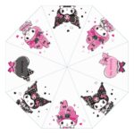 Sanrio Pink Black Party Series Umbrella Kuromi & My Melody Transparent