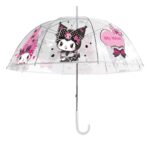 Sanrio Pink Black Party Series Umbrella Kuromi & My Melody Transparent - immagine 2