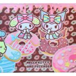 Sanrio Pink Black Party Series XXL Mousepad Hello Kitty & Friends Donuts