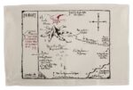 The Hobbit Tea Towel Thorins Map 72 cm