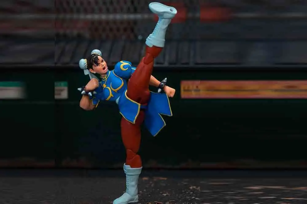 100125__3587370702 STREET FIGHTER 2 CHUN LI BLUE DRESS 1/12 DELUXE ACTION FIGURE - immagine 1