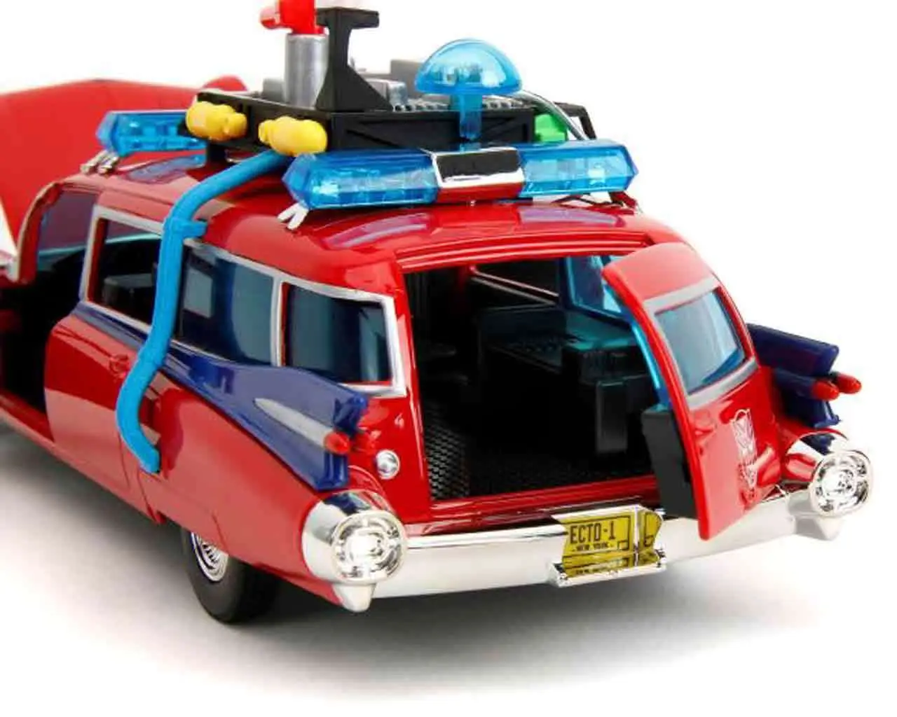 100999__3962737430 GHOSTBUSTERS - TRANSFORMERS - ECTO-1 x OPTIMUS PRIME - LIMITED EDITION - 1:24 DIE-CAST MODEL - immagine 1