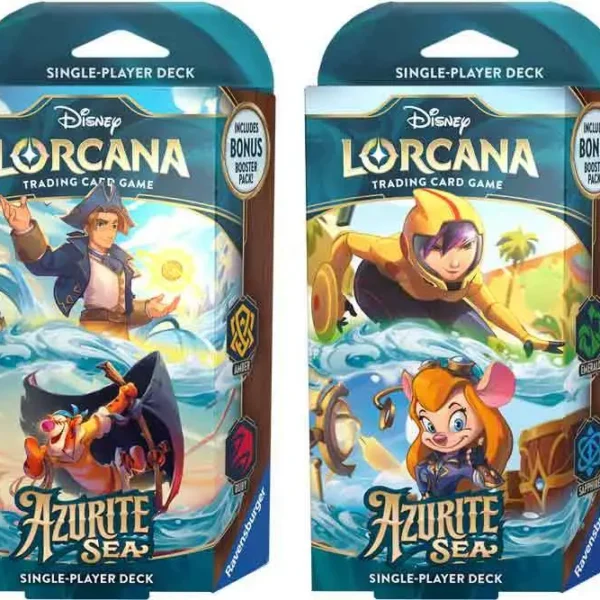 LORCANA - AZURITE SEA - STARTER DECK DISPLAY (8 DECKS) - ENGLISH