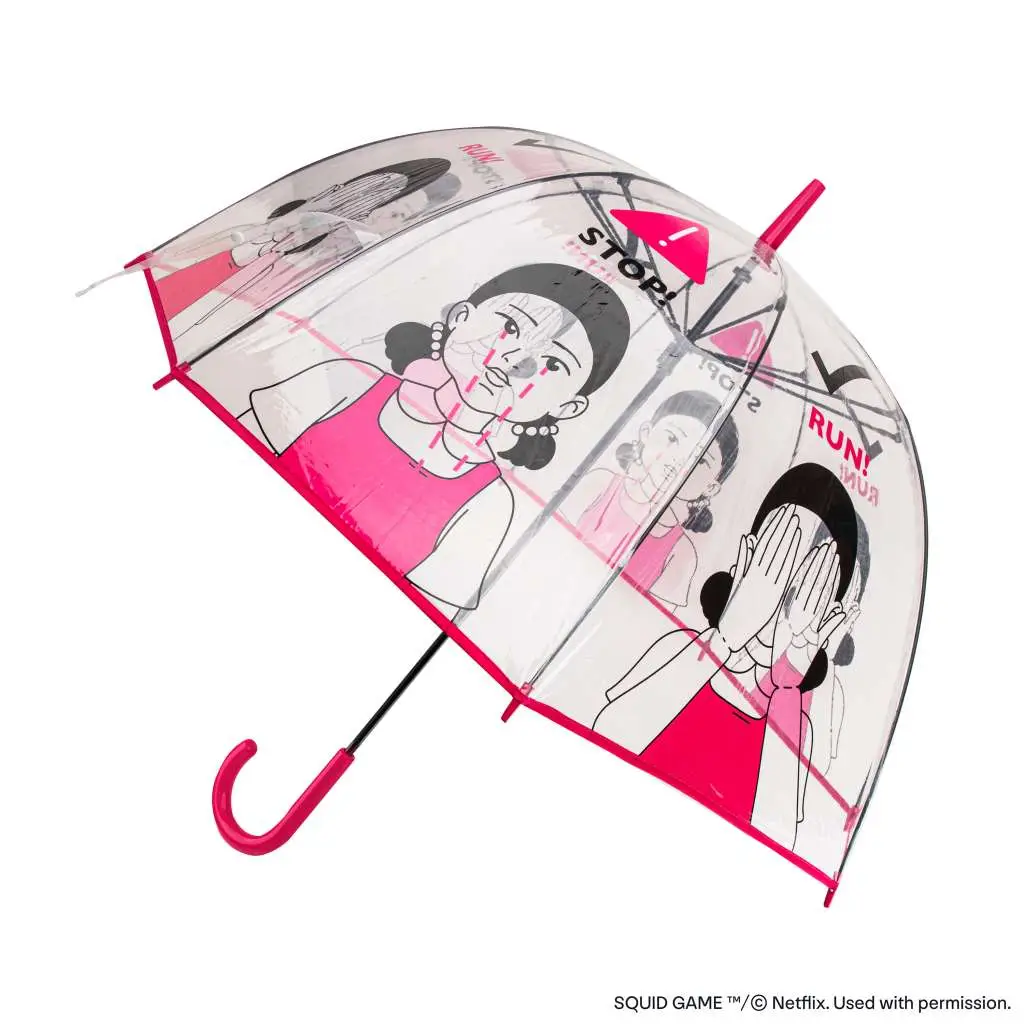102999__1160335052 SQUID GAME STOP RUN TRANSPARENT UMBRELLA - immagine 1