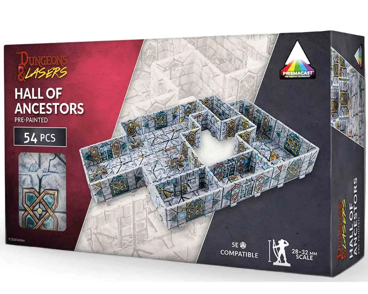 103203__2118924248 DUNGEONS & LASERS: HALLS OF ANCESTORS - PRISMACAST PRE-PAINTED TERRAINS - immagine 1
