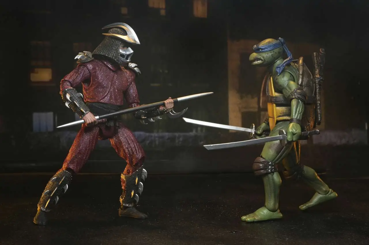 104914__2112198054 TMNT 1990 ROOF TOP BATTLE SHREDDER VS LEO 2-PACK AF - immagine 1