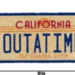 BACK TO THE FUTURE DE LOREAN PLATE DOORMAT