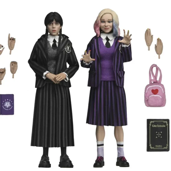 WEDNESDAY ENID & WEDNESDAY NEVRMORE UNIFORM 2PACK CLOTHED AF