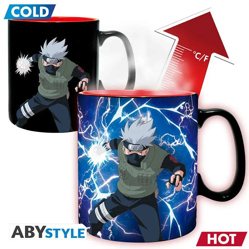 107421__2182326444 NARUTO SHIPPUDEN MUG HEAT CHANGE COASTER GIFT SET - immagine 1