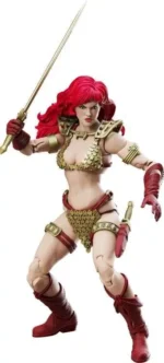 RED SONJA LIMITED GOLD AND RED EPIC HACKS FIGURE - immagine 6