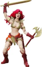 RED SONJA LIMITED GOLD AND RED EPIC HACKS FIGURE - immagine 5