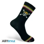 ONE PIECE SKULL SOCKS BLACK