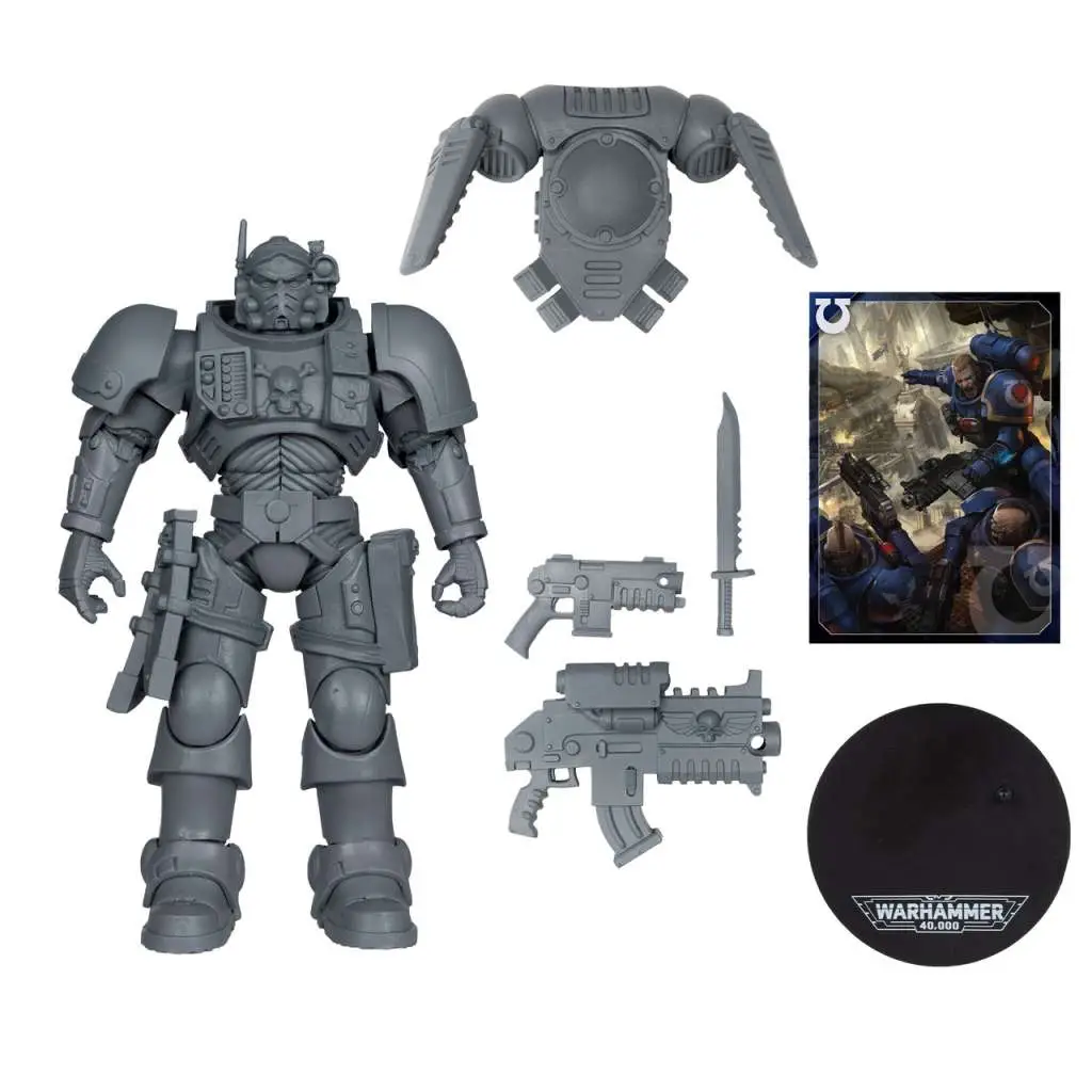 108755__32406264 WARHAMMER 40000 WAVE 11 LIEUTENANT IN PHOBOS ARMOR SPACE MARINE UNPAINTED AF - immagine 1