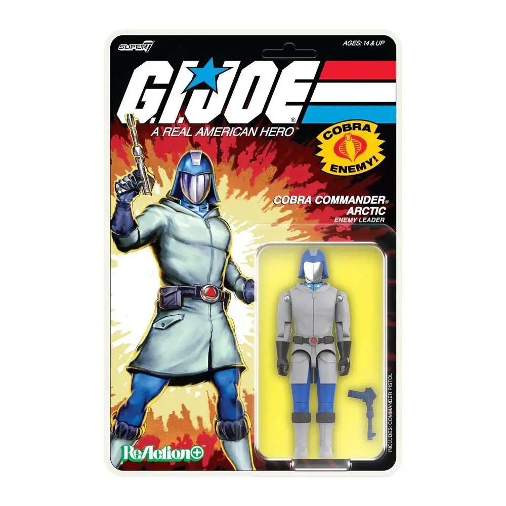 109025__3191774783 G.I. JOE W03 ARCTIC COBRA COMMANDER (CARTOON) REACTION+ FIGURE - immagine 1