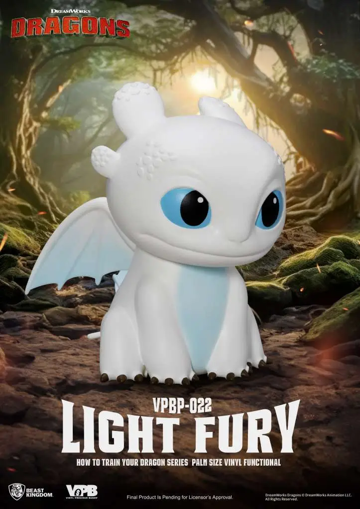 109026__2134325197 HOW TRAIN YOUR DRAGON LIGHT FURY PALM SIZE VINYL BANK - immagine 1