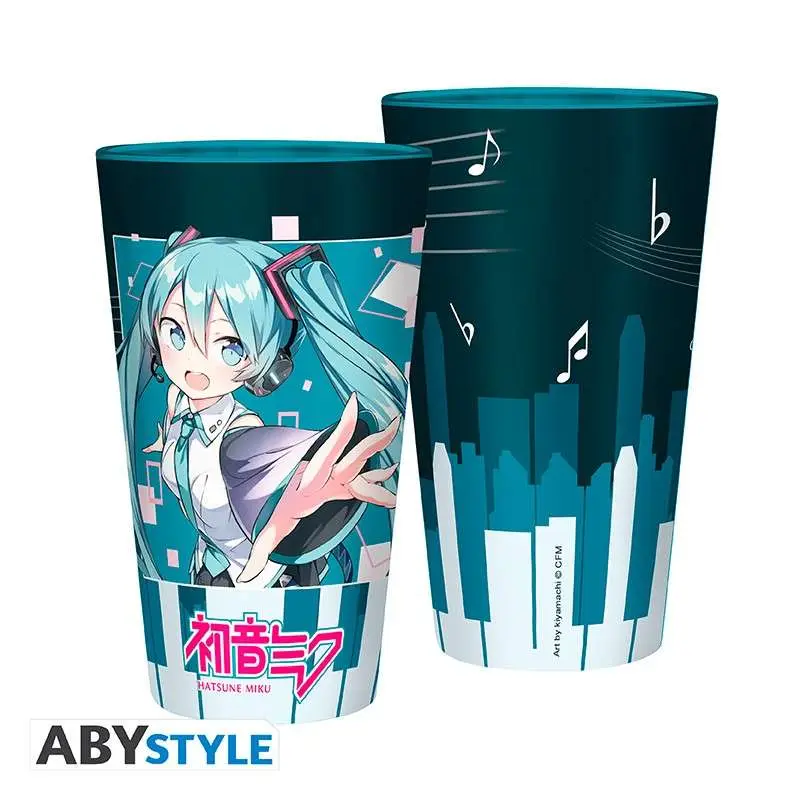 109130__3619940664 HATSUNE MIKU MUSICAL CITY LARGE GLASS - immagine 1