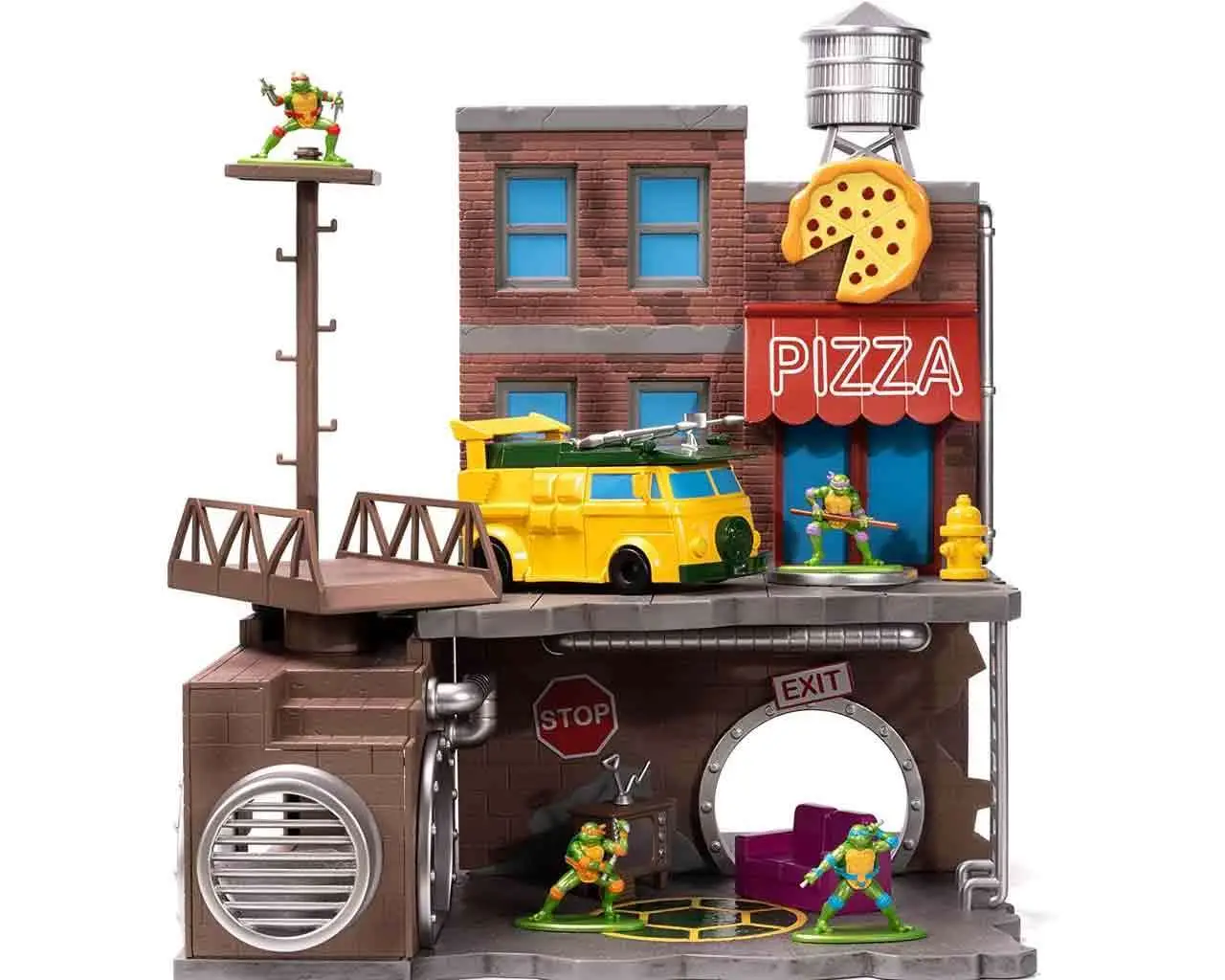 109565__3186676928 TEENAGE MUTANT NINJA TURTLE LAIR NANO SCENE DIORAMA - immagine 1