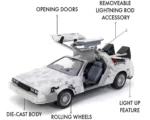 BACK TO THE FUTURE PART I 1982 DELOREAN FROST EFFECT 1/24 DIE-CAST MODEL LIMITED EDITION