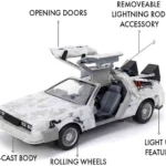 BACK TO THE FUTURE PART I 1982 DELOREAN FROST EFFECT 1/24 DIE-CAST MODEL LIMITED EDITION