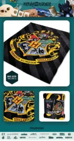 HARRY POTTER HOGWARTS CREST COZY BLANKET - immagine 3