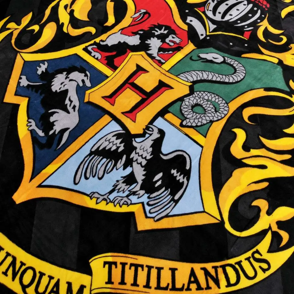 111010__308268528 HARRY POTTER HOGWARTS CREST COZY BLANKET - immagine 1