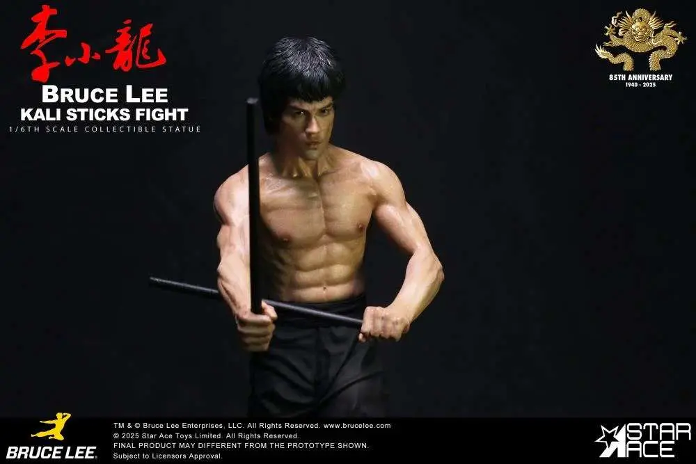 111539__2979610665 BRUCE LEE KALI STICKS FIGHT DELUXE BASEMENT VER. STATUE - immagine 1