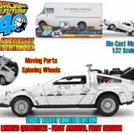 BACK TO THE FUTURE PART I 40TH ANNIVERSARY 1982 DELOREAN FROST EFFECT 1/32 DIE-CAST MODEL VAN BOX LIMITED EDITION