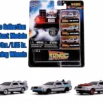 BACK TO THE FUTURE 1982 DELOREAN NANO MODELS DIE-CAST MODEL CARS SET