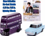HARRY POTTER – FORD ANGLIA & KNIGHT BUS – 2 VEHICLES SET - DIE-CAST NANO MODELS