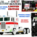 TRANSFORMERS G1 X GHOSTBUSTERS OPTIMUS PRIME x ECTO 1 1/24 DIE-CAST MODEL