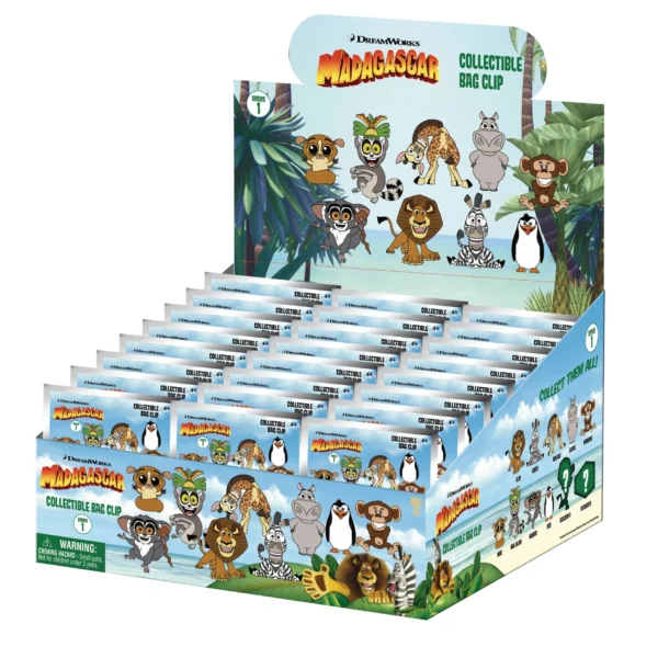 MADAGASCAR BAG CLIP BLIND BOX DISPLAY (24)
