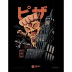 ILUSTRATA THE PIZZA KONG COLLECTOR PRINT FRAMED - immagine 4