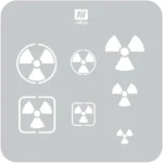 STENCIL STSF005 RADIOACTIVITY SIGNS