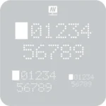 STENCIL STSF004 DIGITAL NUMBERS