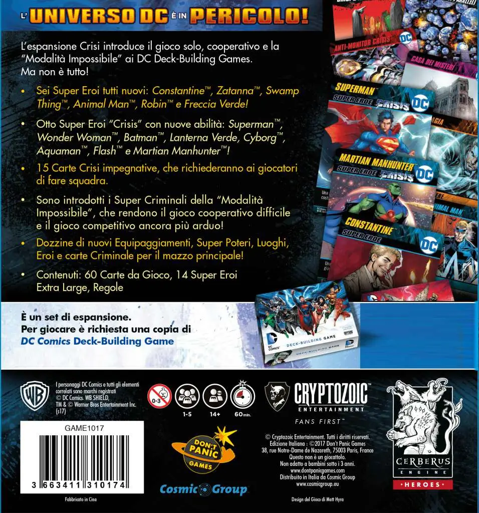 60987__3470907677 DC DECK BUILDING GAME CRISIS EXP SET ITA - immagine 1