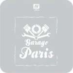 STENCIL STLET001 VINTAGE GARAGE SIGN 125