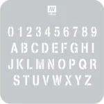 STENCIL STLET002 STAMP FONT