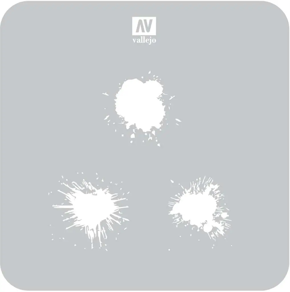 72642__2597351532 STENCIL STTX005 PAINT STAINS - immagine 1