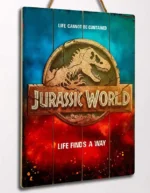 JURASSIC WORLD LOGO WOODEN POSTER - immagine 4