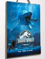 JURASSIC WORLD MOSSA WOODEN POSTER - immagine 5