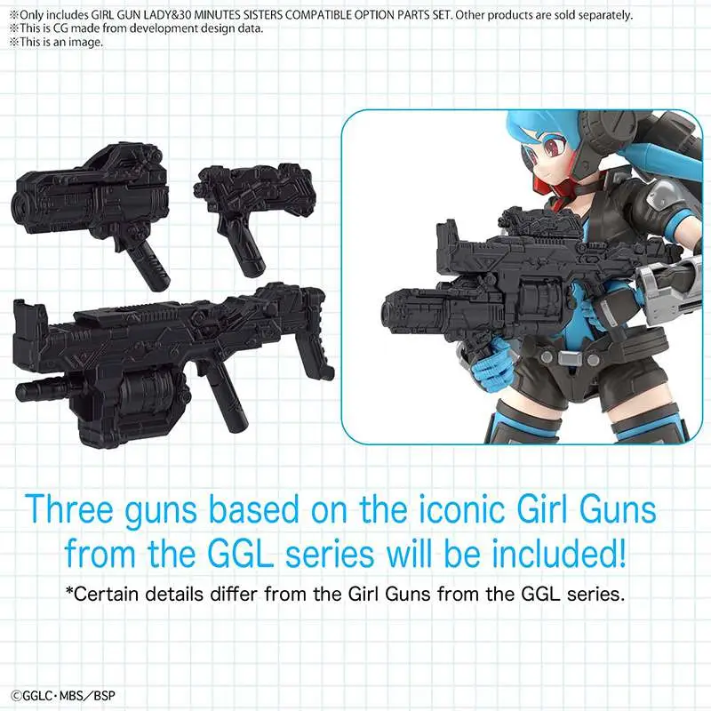78378__2524078407 GIRL GUN LADY & 30MS OPTION PARTS SET - immagine 1
