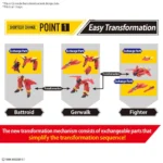 HG VF-19 CUSTOM FIRE VALKYRIE W SOUND BOOSTER 1/100 - immagine 8