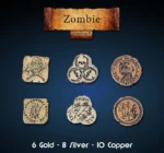ZOMBIE METAL COINS SET (24)
