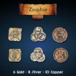 ZOMBIE METAL COINS SET (24)