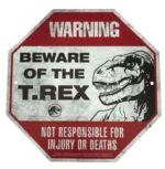 JW METAL WARNING SCALED PROP REPLICA - immagine 7
