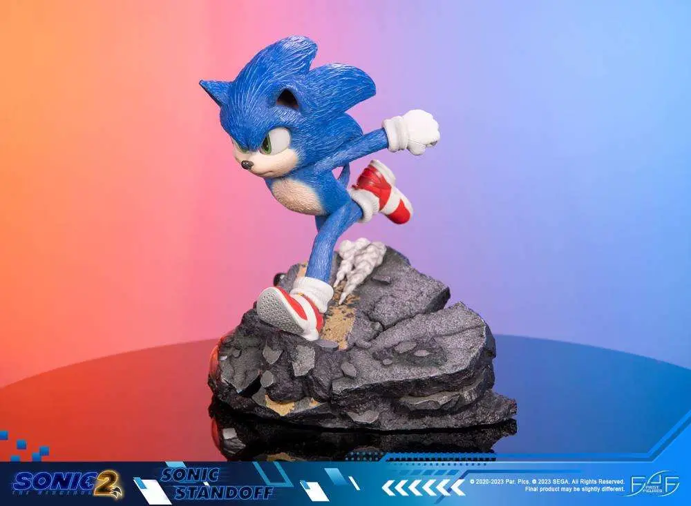 96206__1432518679 SONIC 2 SONIC STANDOFF STATUE - immagine 1